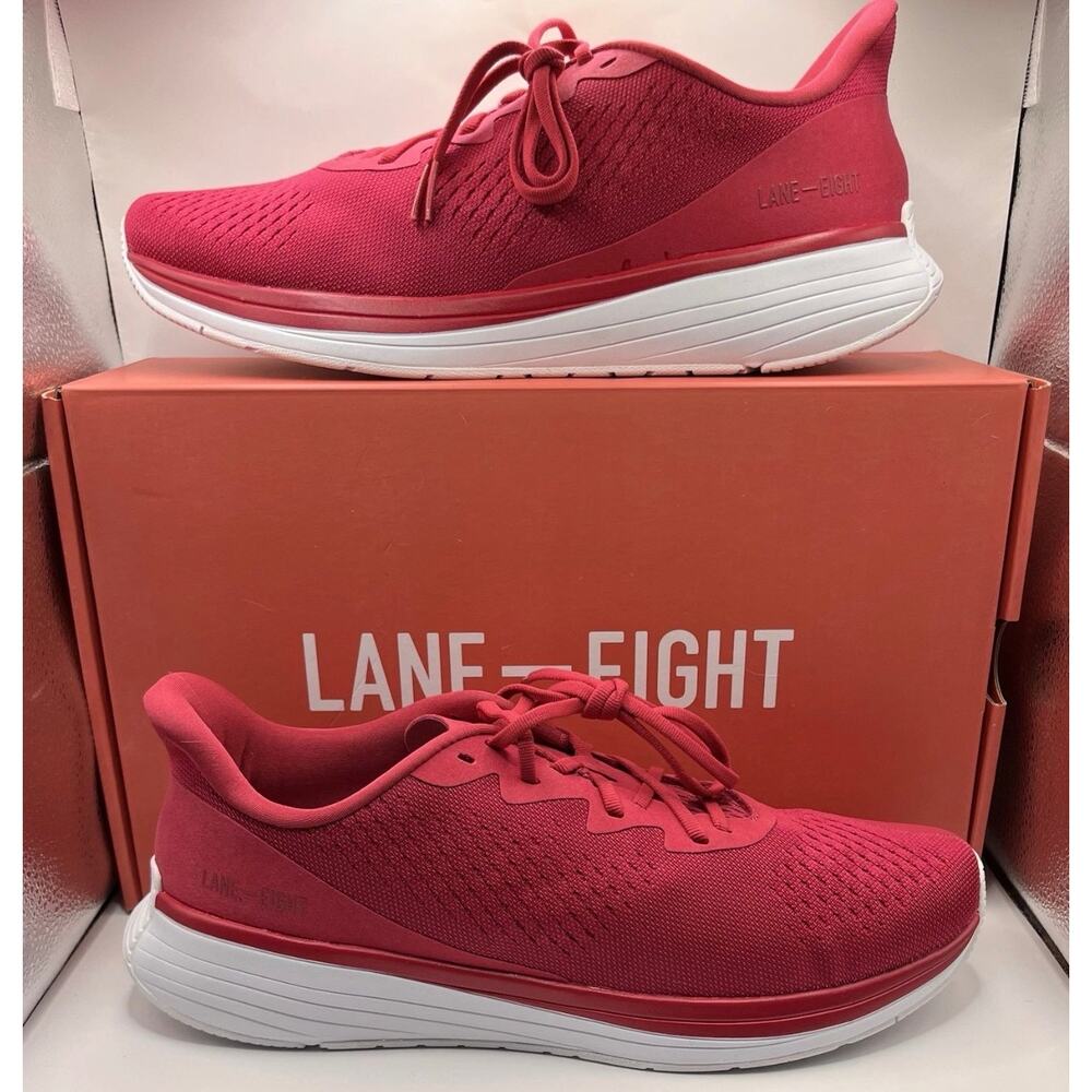 NIB Lane Eight Vegan Sustainable Sneakers Men's 9.5 Hibiscus